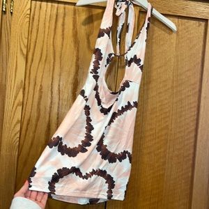 Halter top cutout open back mini dress